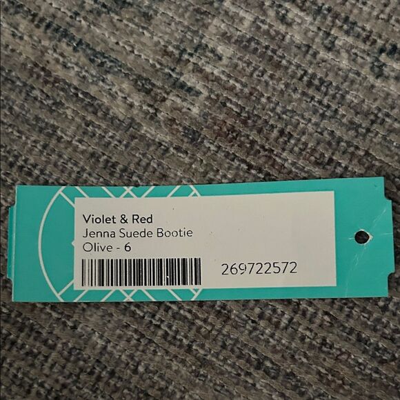 Violet & Red Jenna Suede Olive Ankle Booties - Picture 2 of 6